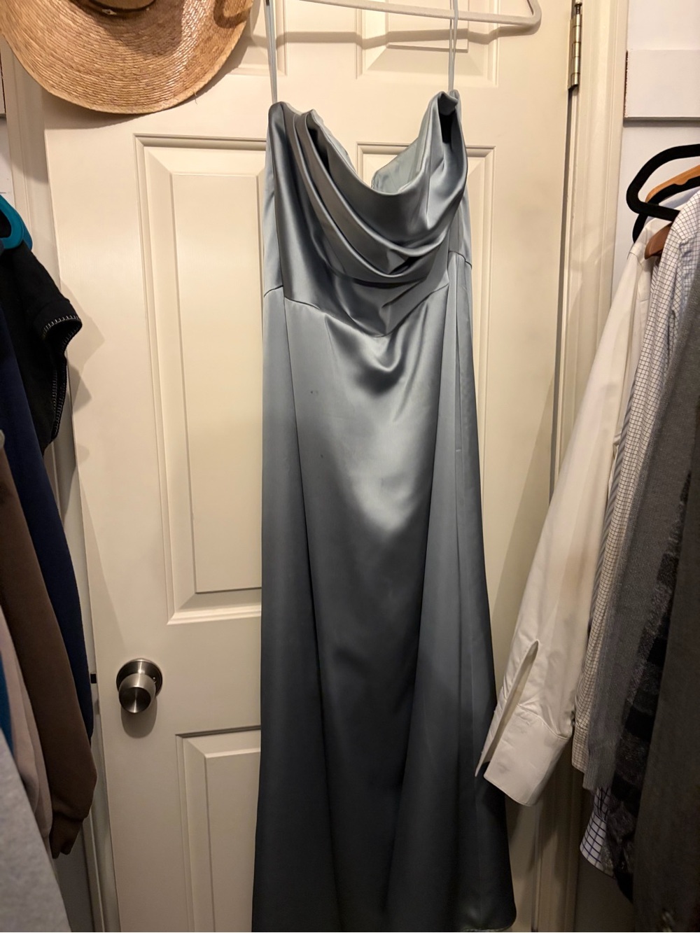 Amsale strapless bridesmaid dress
